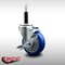 Service Caster 4'' SS Blue Poly Swivel 3/4'' Expanding Stem Caster with Brake SCC-SSEX20S414-PPUB-BLUE-TLB-34 - alternate 4